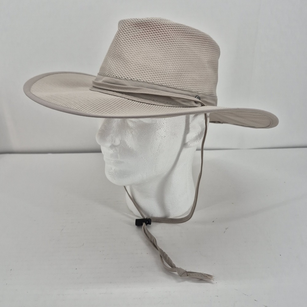 Stetson No Fly Zone Hat Mens Small Medium Beige Mesh Insect Repellent Vented